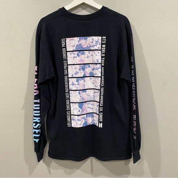 BTS World Tour Love Yourself Speak Yourself Long Sleeve T-Shirt Merch Black L - Picture 4 of 8